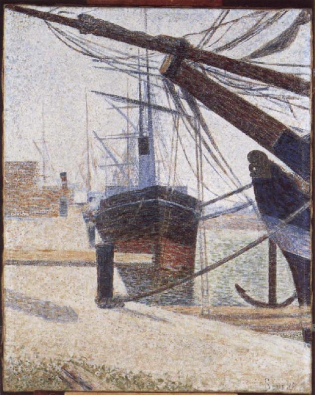 Georges Seurat The Harbour at Honfleur Sweden oil painting art